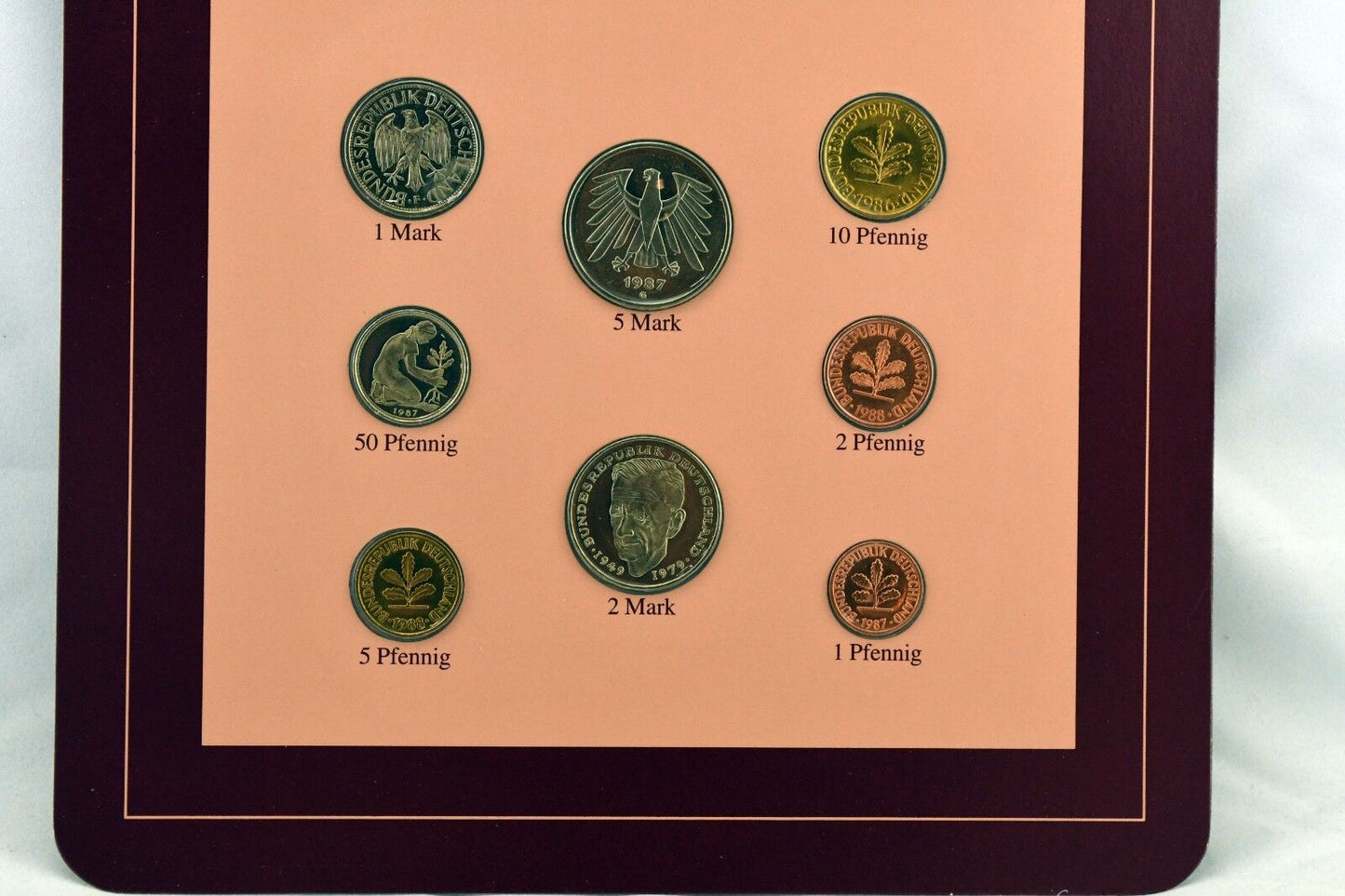 Coin Sets of All Nations Franklin Mint Federal Republic of Germany 1979, 86, 87