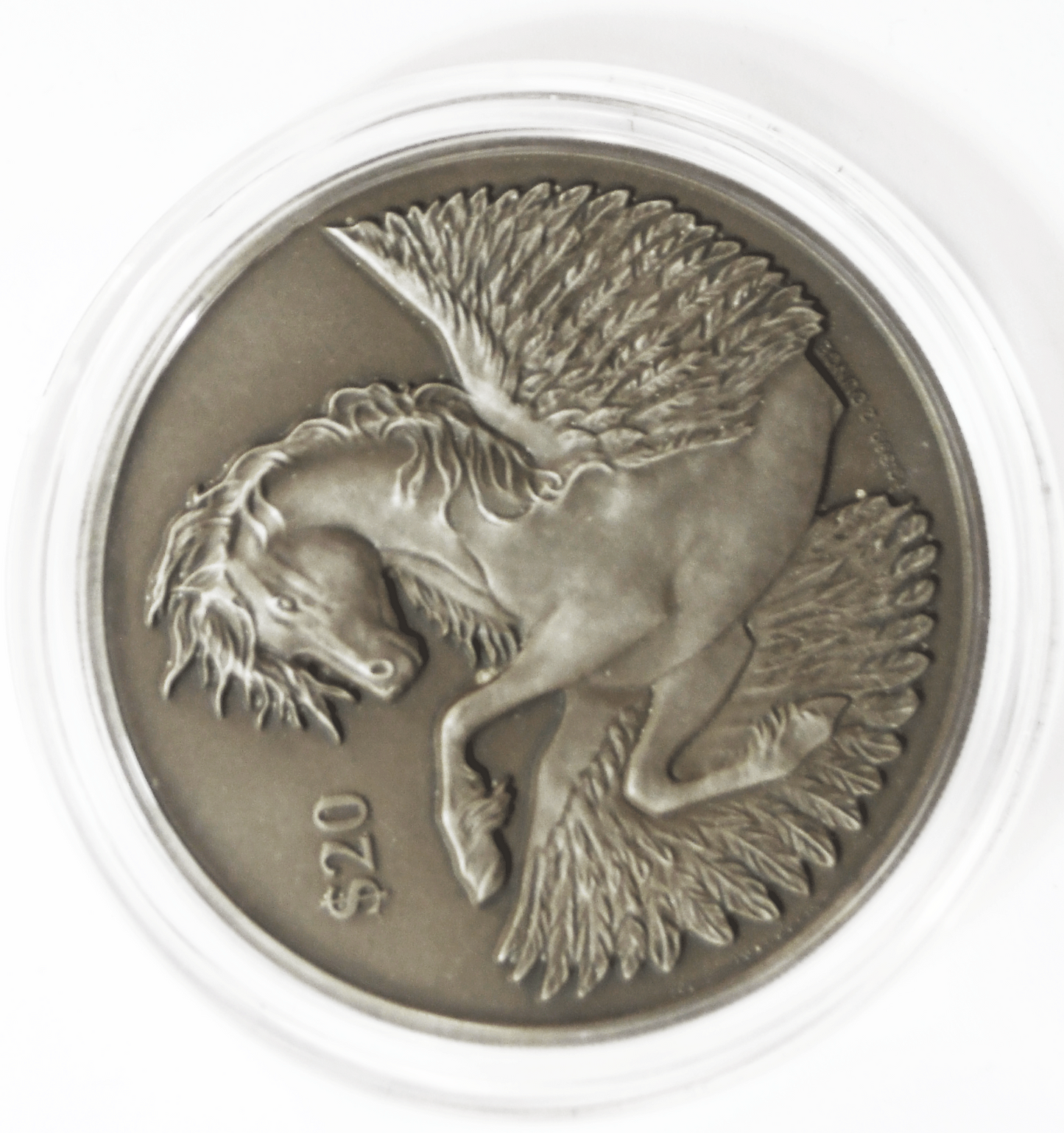 2018 $20 Pegasus Antique Finish 2oz Silver Only 2,500 British Virgin Islands