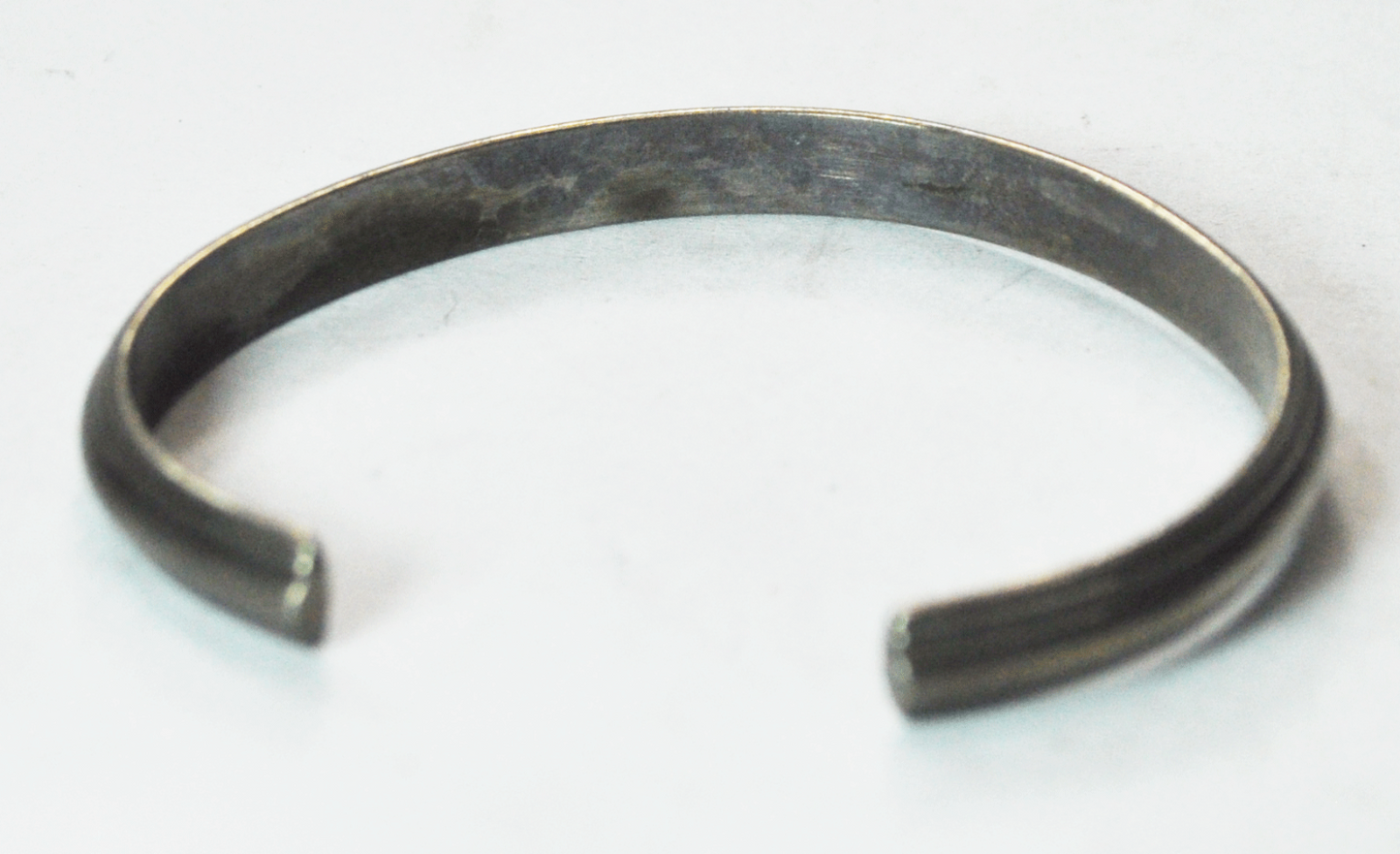 Sterling Silver IC Stepped Cuff Bracelet 7mm 6" Wrist 16.6g