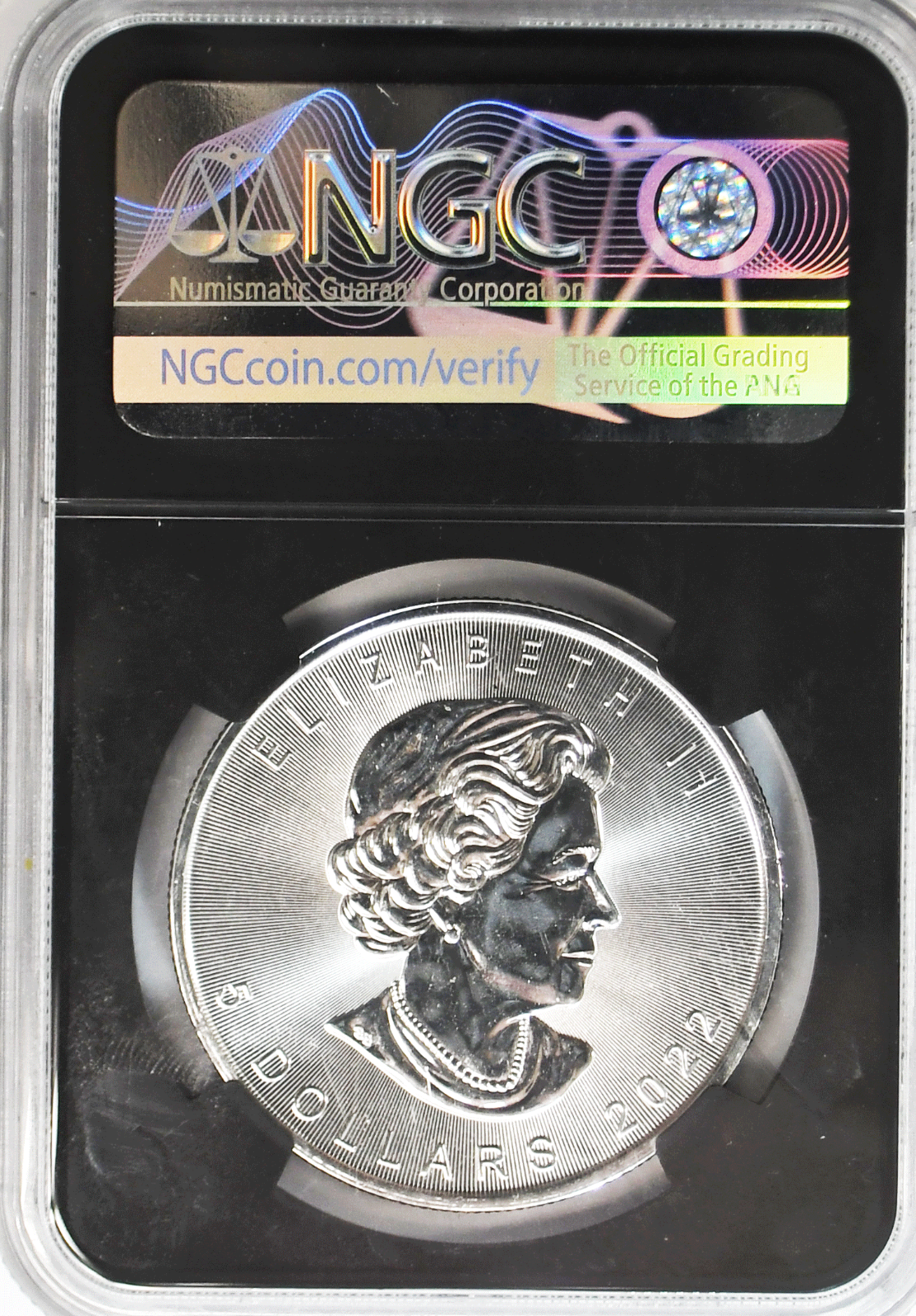 2022 $5 Canada 1 Maple Leaf 1oz Fine Silver Coin NGC MS69 Black Holder