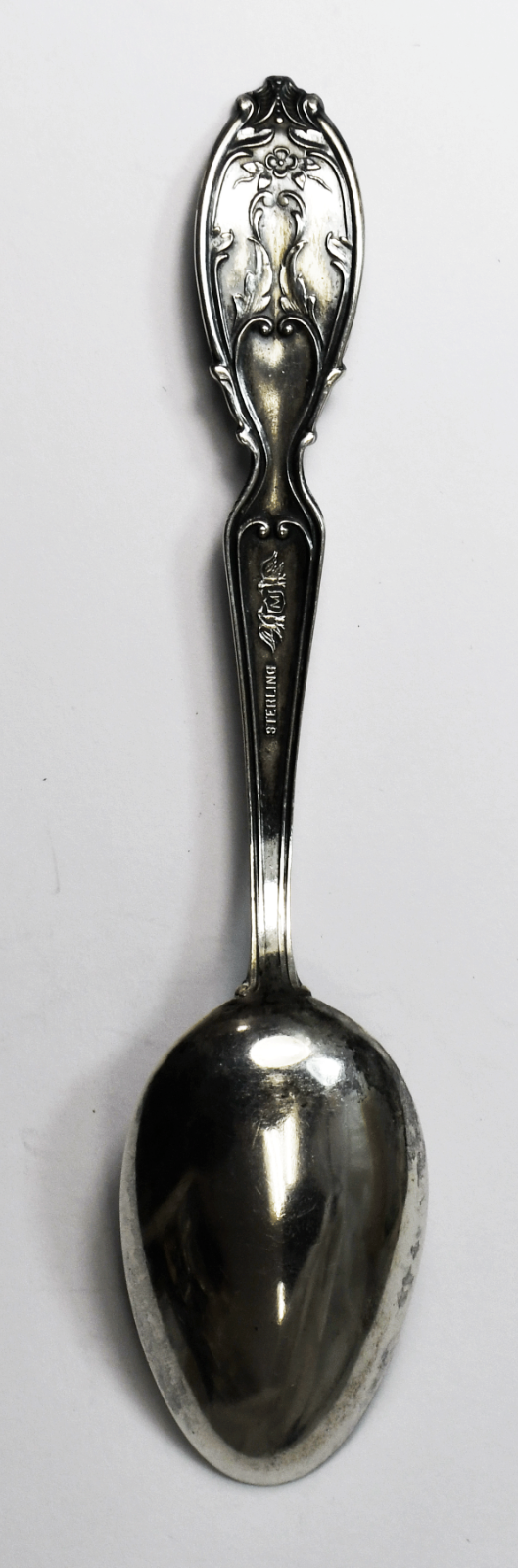 Sterling Baker Manchester Carnegie Library Pittsburg PA Souvenir Spoon 5"