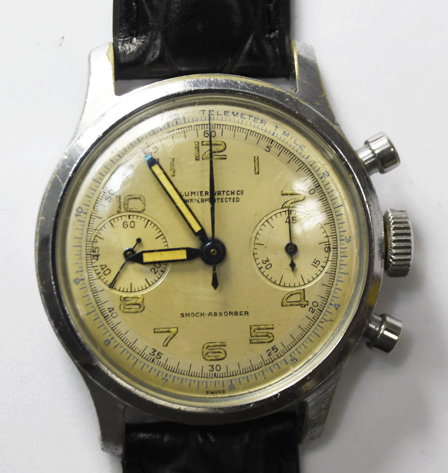 1940's Men's Lumier Chronograph A Reymond 35mm Wristwatch Venus 150