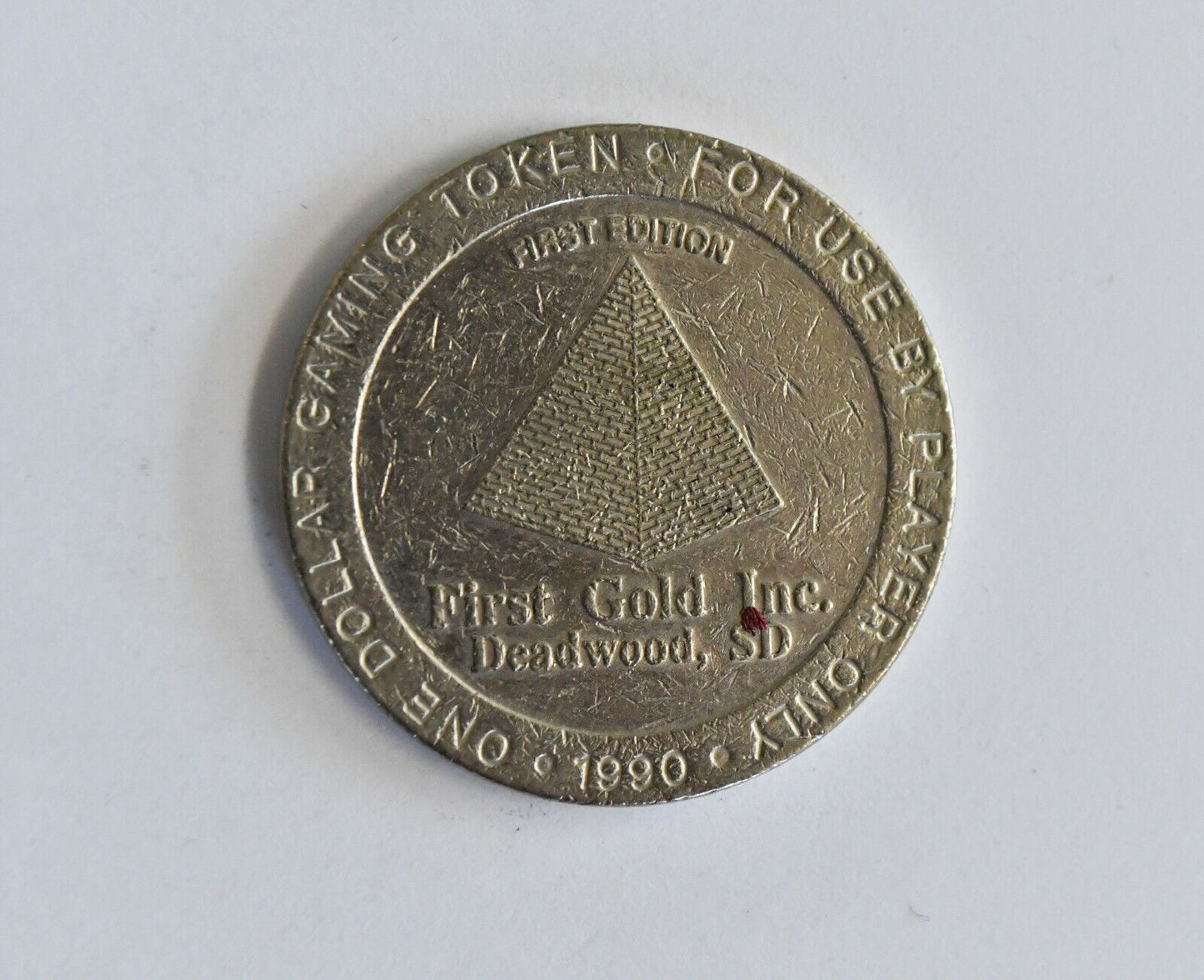 Rare 1990 First Gold Inc. Deadwood SD Dollar Gaming Casino Token First Edition