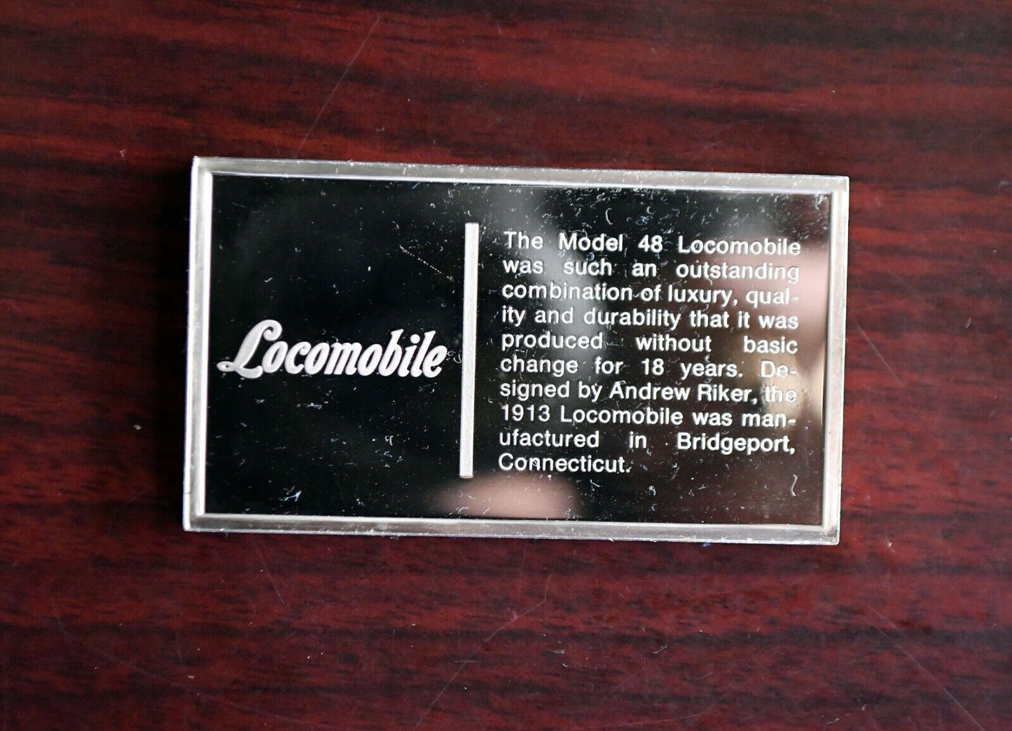 1913 Locomobile Centennial Car Collection 1000 Grain Sterling Franklin Mint