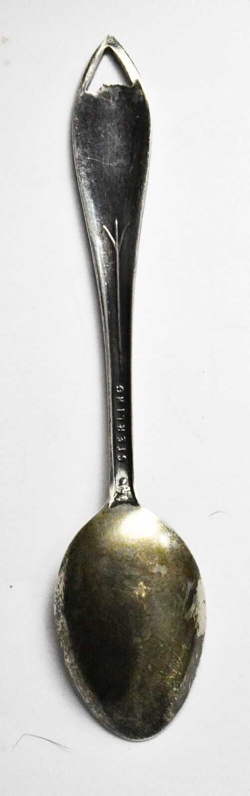 Sterling HH Tammen Curio Cheyenne Wyoming Souvenir Spoon Cowboy 4-1/4"