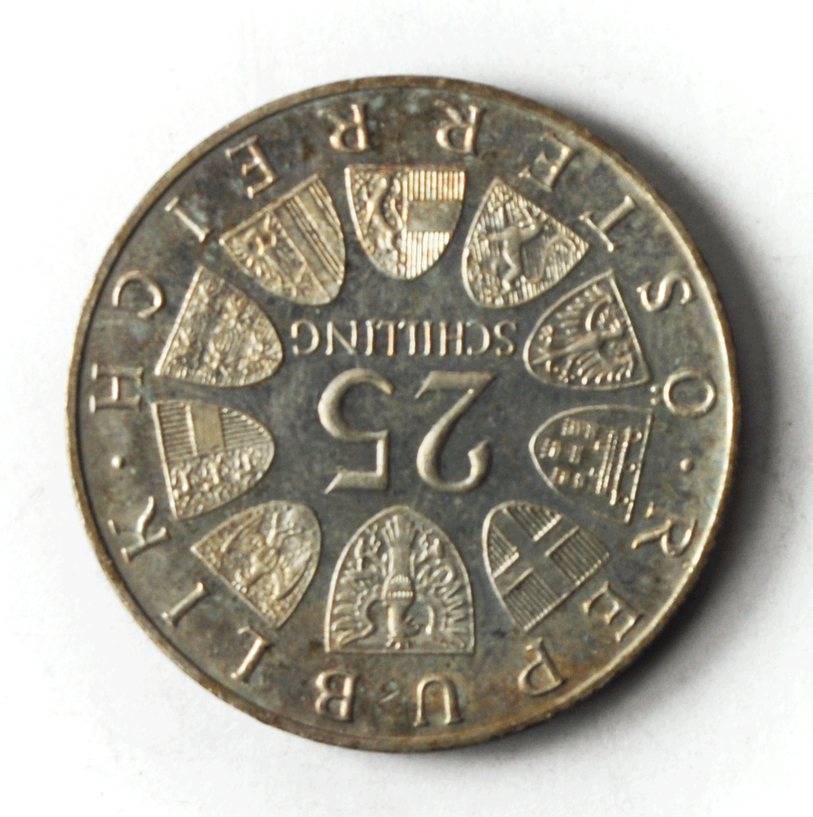 1964 Austria Proof 25 Twenty Five Schilling Silver Coin KM# 2895.1