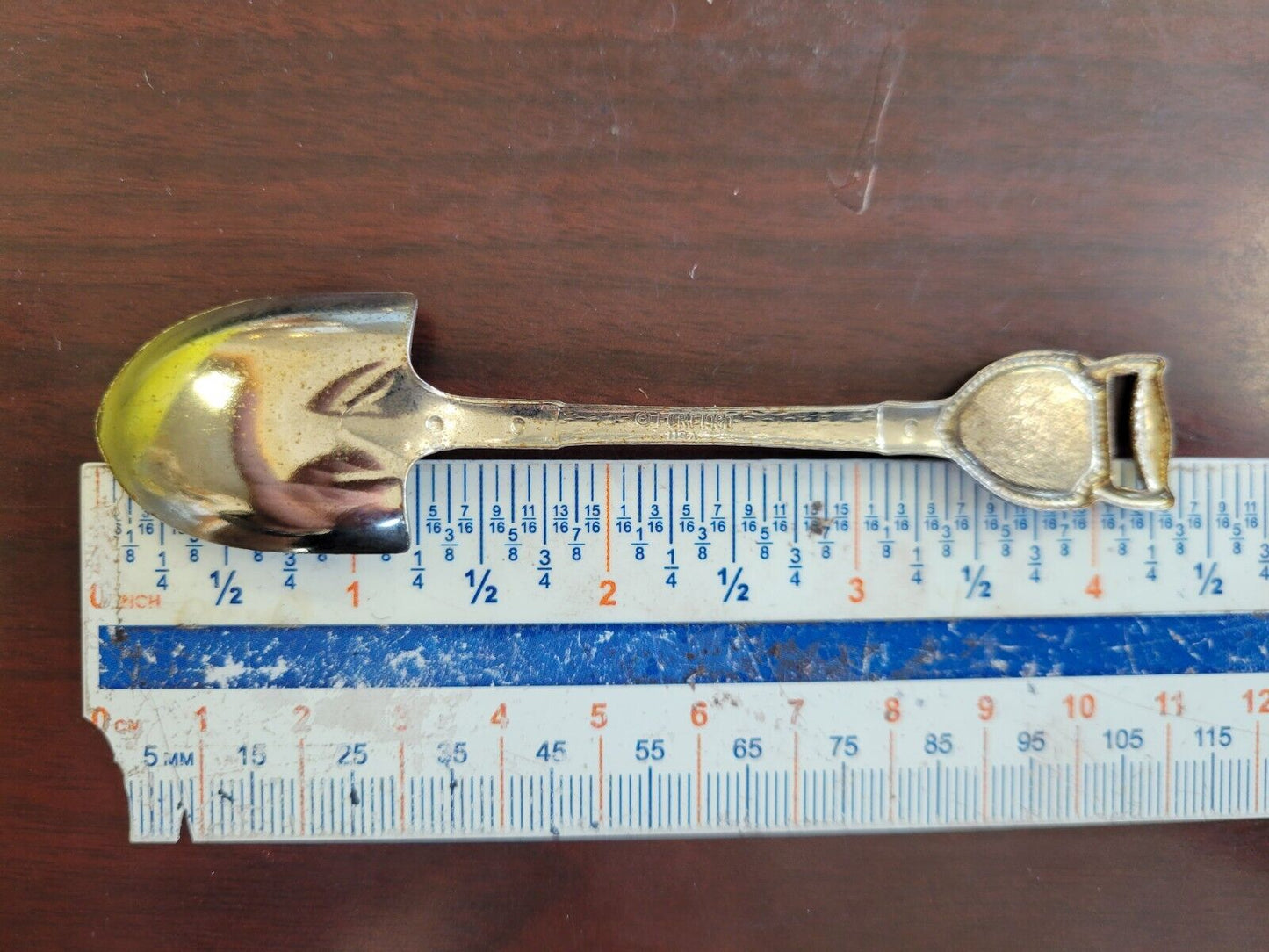 Souvenir Spoon Los Angeles California Enameled Shield Shovel