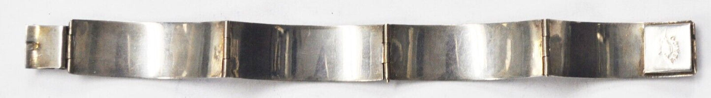 Sterling Silver Joymex Aztec Diamond Cut Bracalet 14mm 6-1/2"