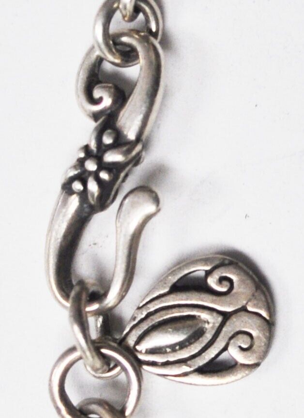 Sterling Silver S Link Heavy 3mm x 3mm Necklace 18" 33g Teardrop Tag