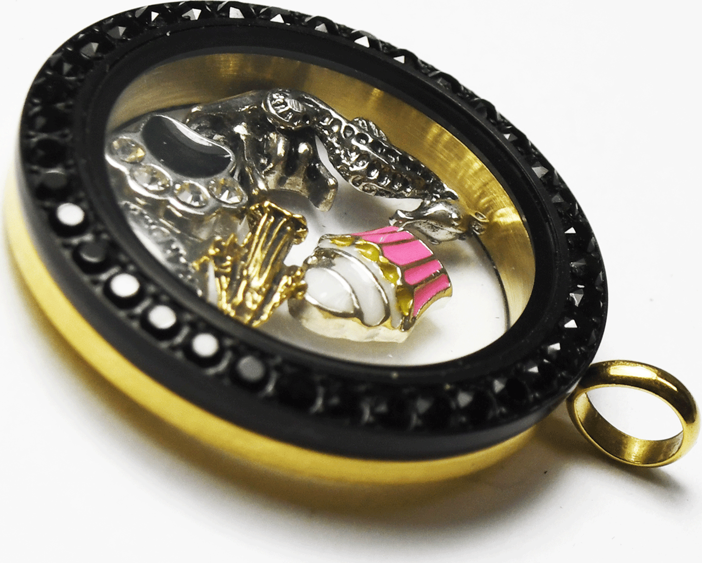 Origami Owl Floating Charm 37mm x 30mm Pendant Memory Locket Seahorse Dog Paw