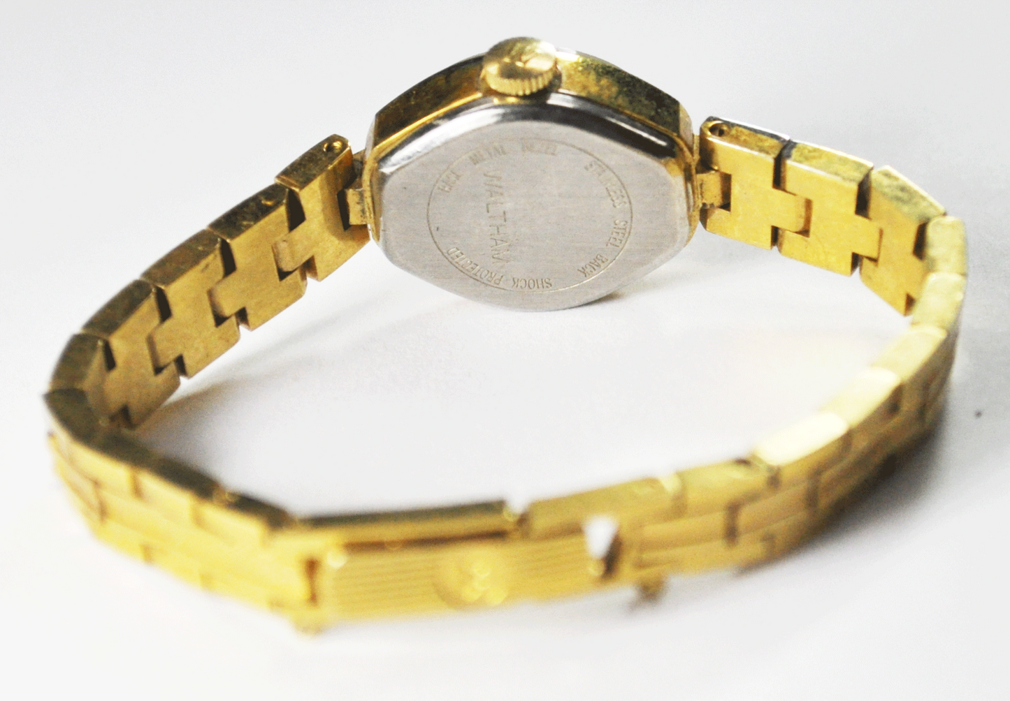 Vintage Waltham 0162 Manual Wind Wristwatch 17J Gold Tone 17mm Not Running