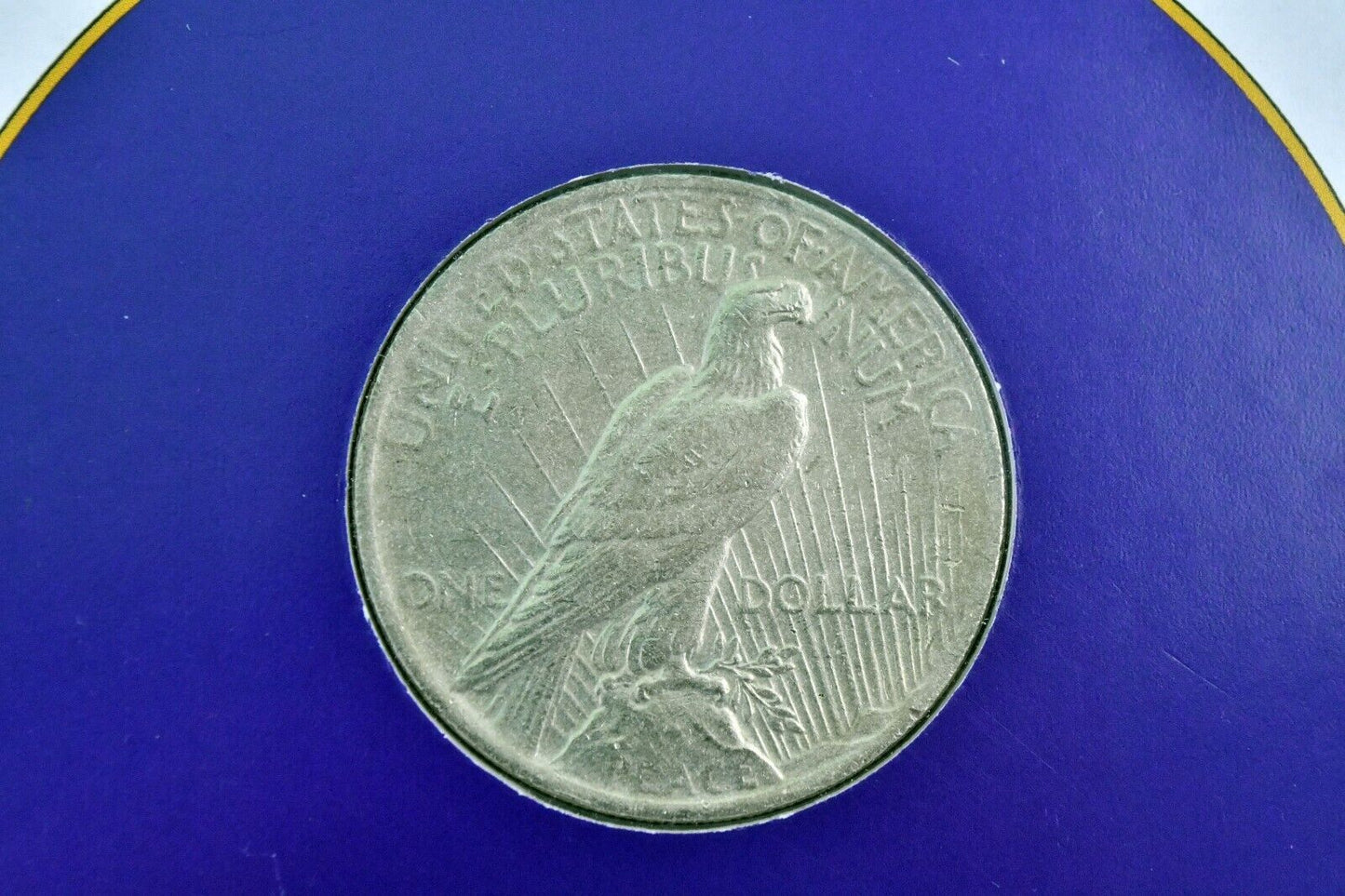 U S Postal Commemorative 1923 $1 Peace Silver Dollar Coolidge Stamp Vermont