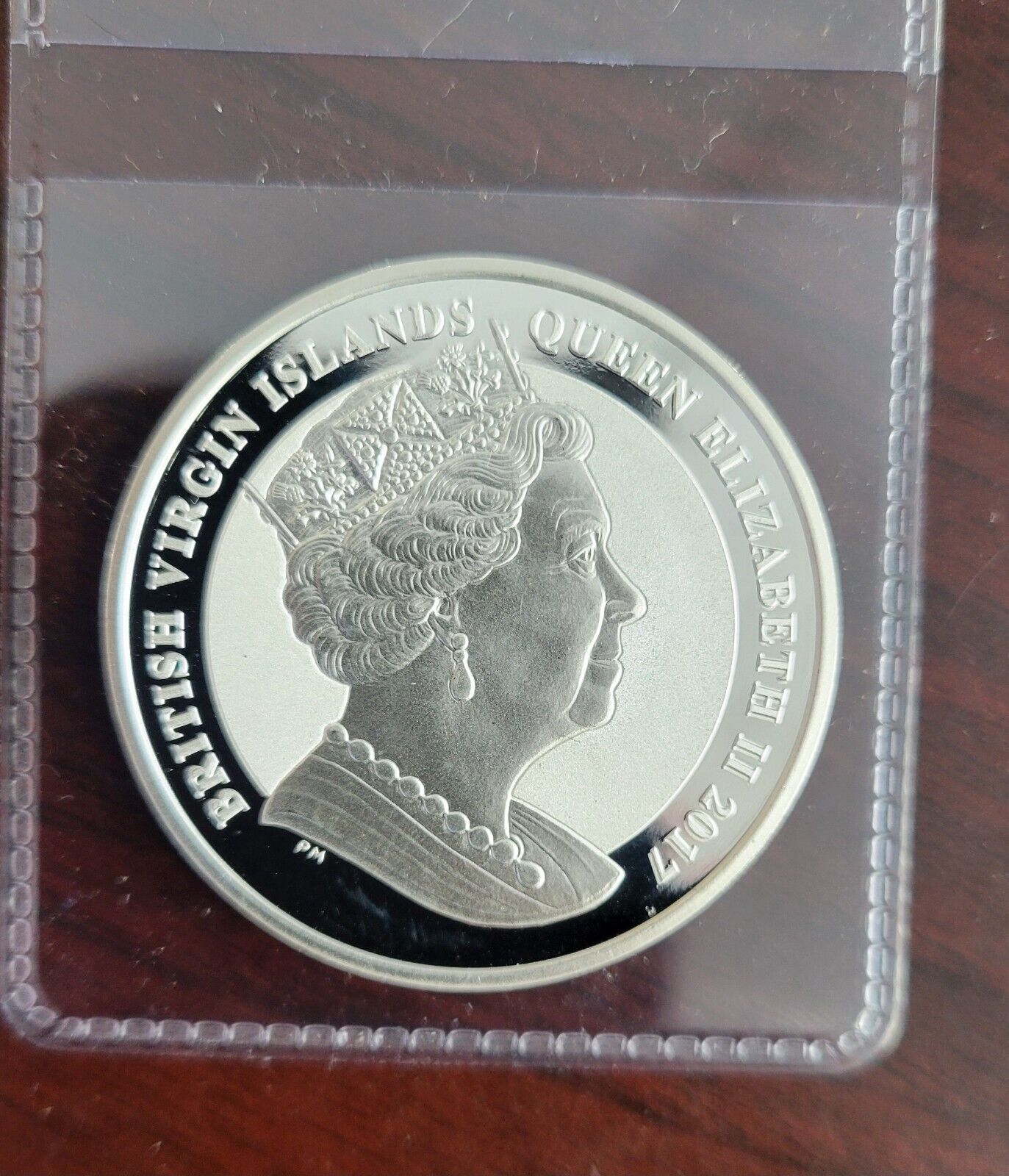 2017 British Virgin Islands 1 oz Pegasus Reverse Proof .999 Fine Silver Dollar