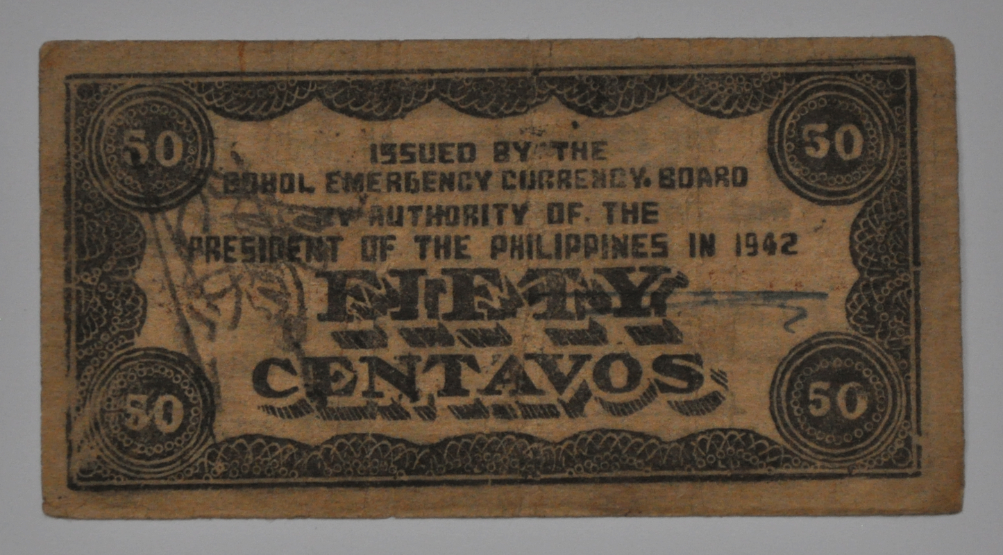 1942 Commonwealth of the Philippines 50 Centavos Note 319937