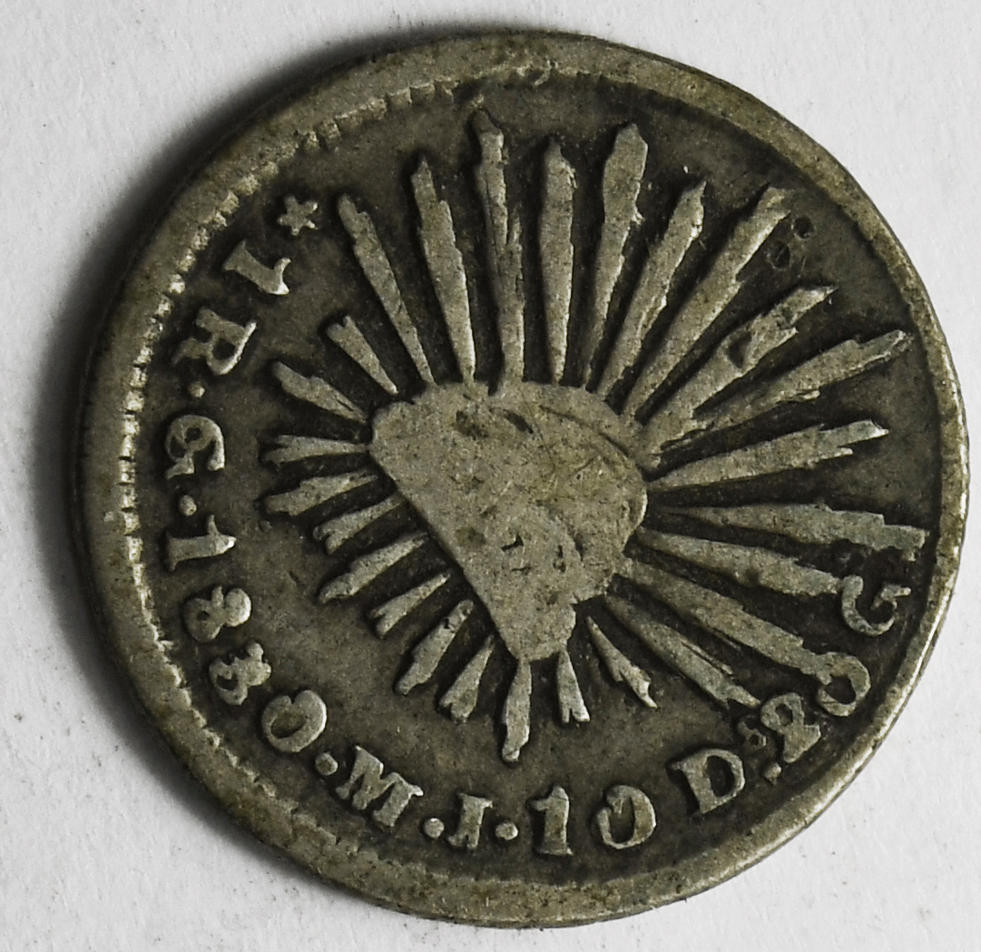 1830 Go MJ Mexico First Republic Real KM# 372.6