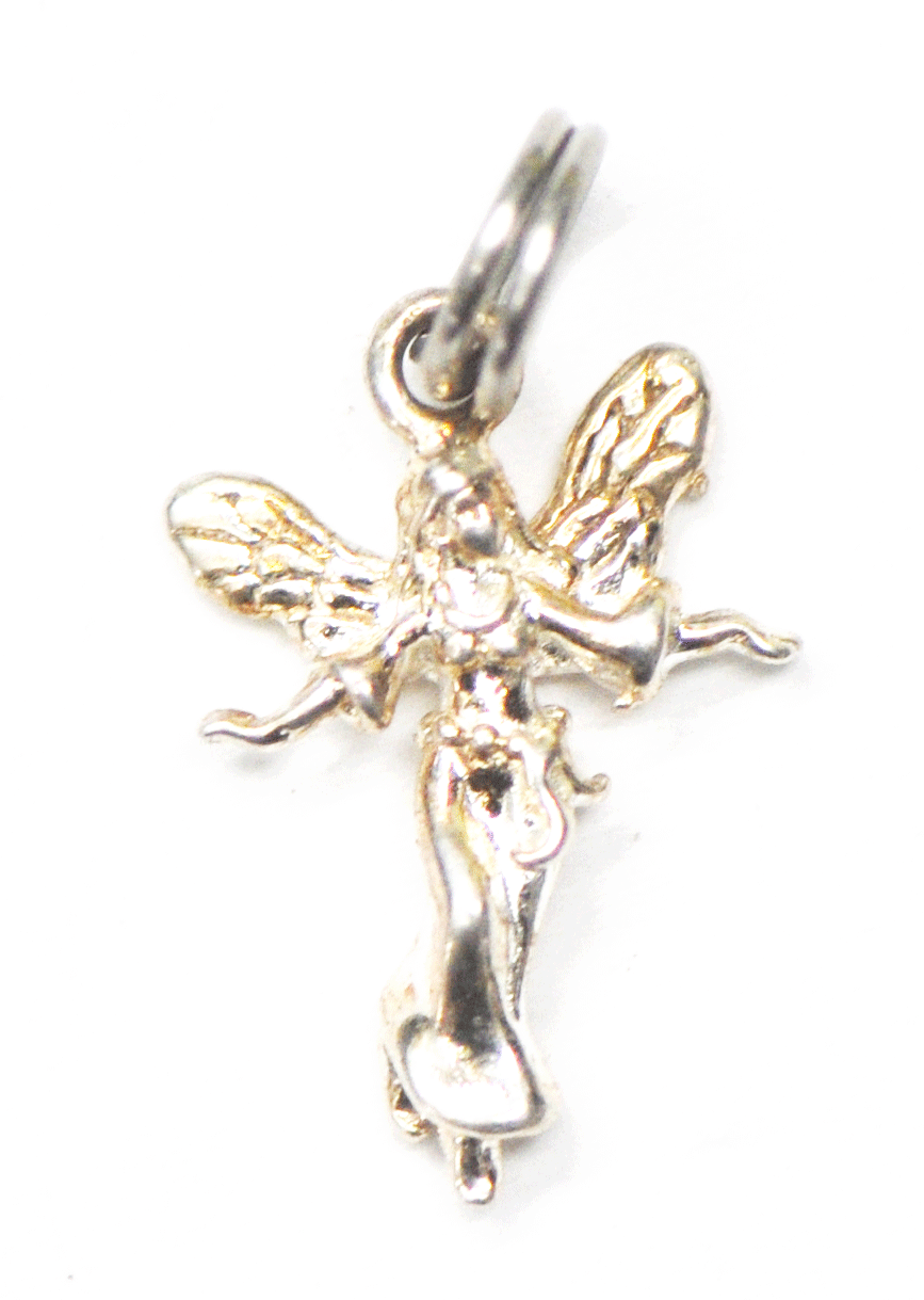 Sterling Silver Jezlaine Jez Angel Fairy Charm 19mm x 12mm