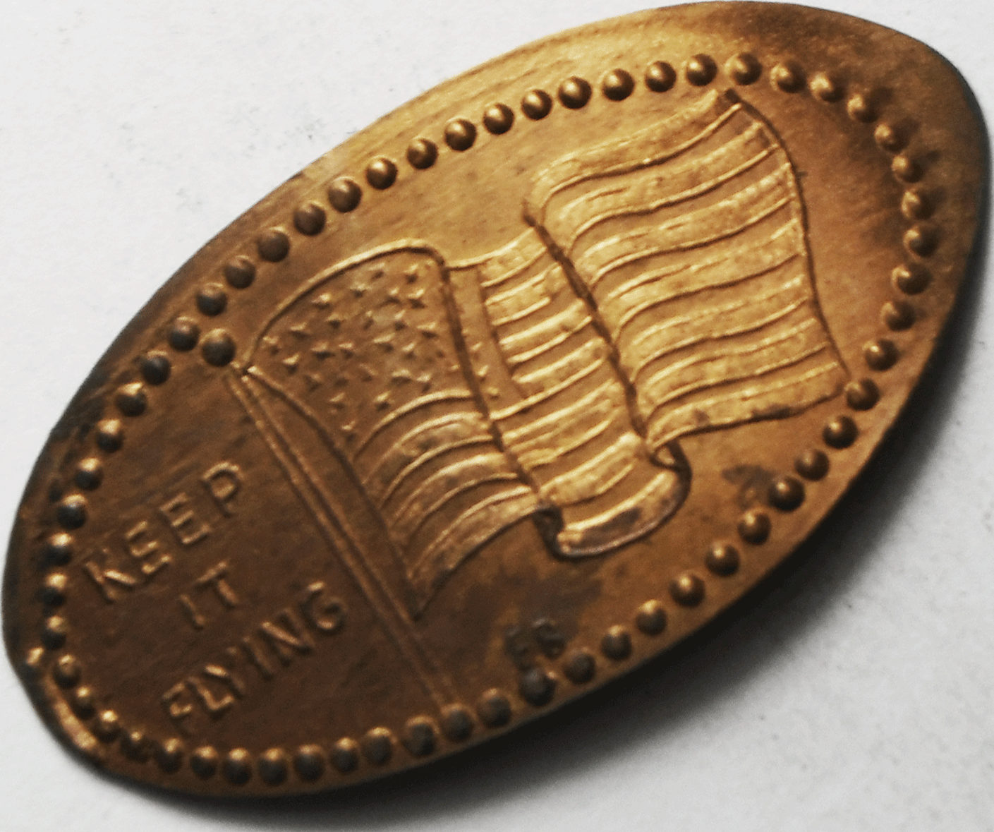 1981 D Elongated Penny Keep It Flying US American Flag