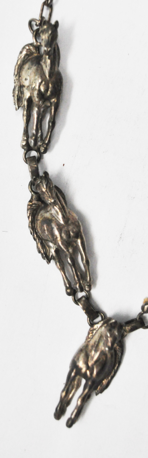 Sterling Silver Carol Felley Squash Blossom 35mm Horse 22" Necklace