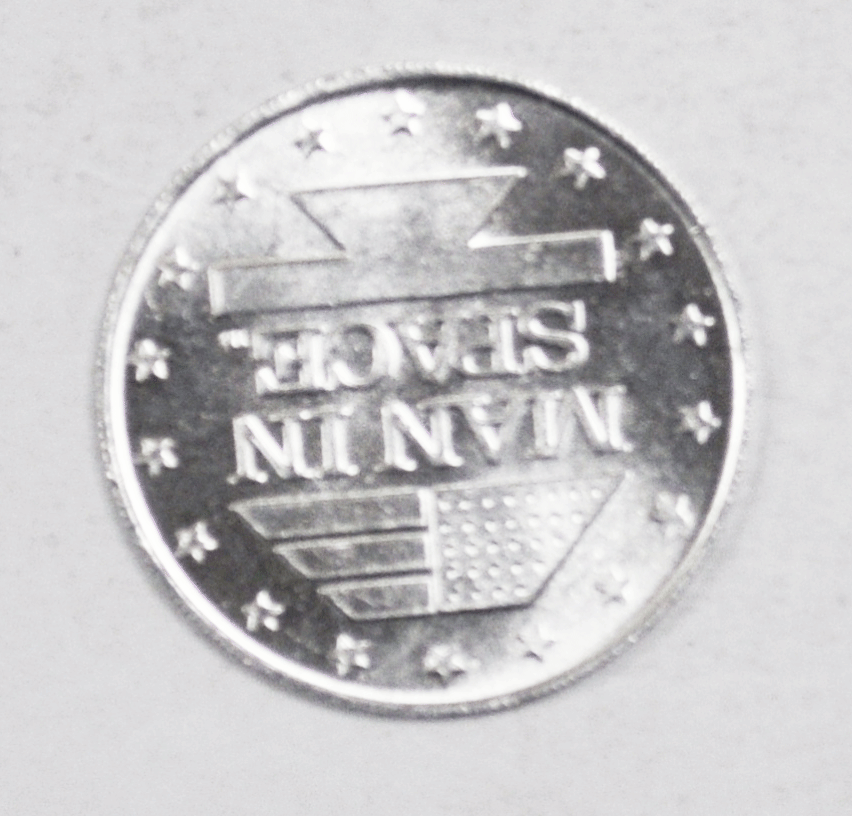 Gemini IV White McDivitt Man In Space Aluminum Token 26mm