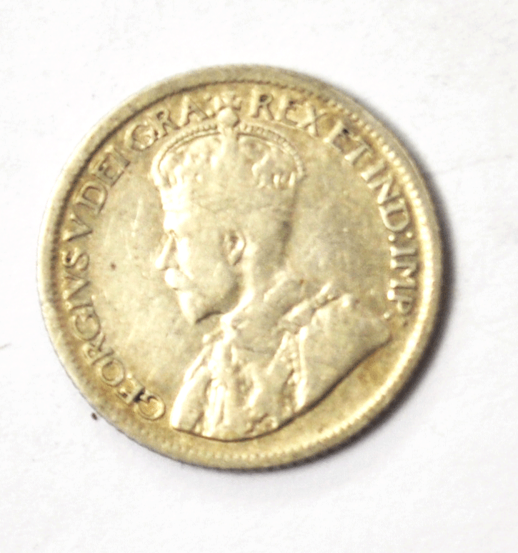 1920 Canada 10 Silver Ten Cents Dime KM# 23a