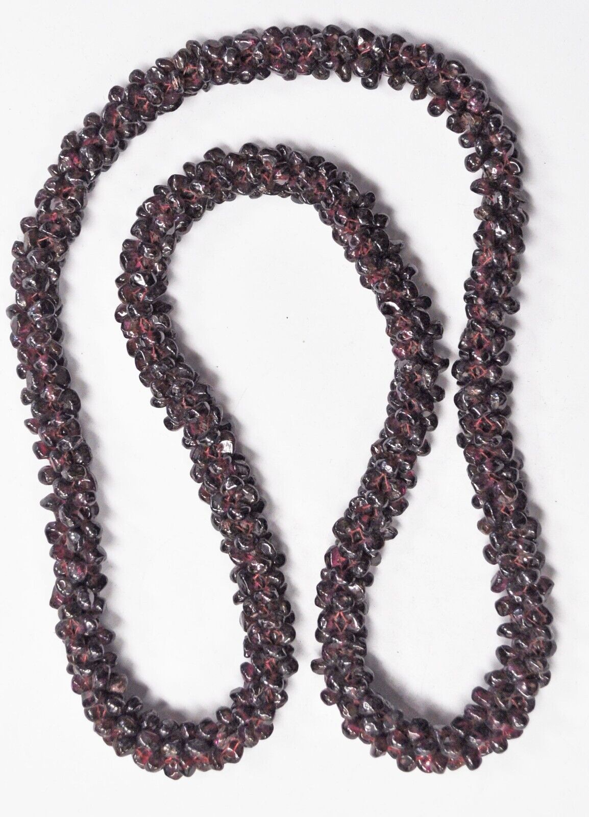 Amethyst Cluster Spike Bead 10mm Necklace 26"