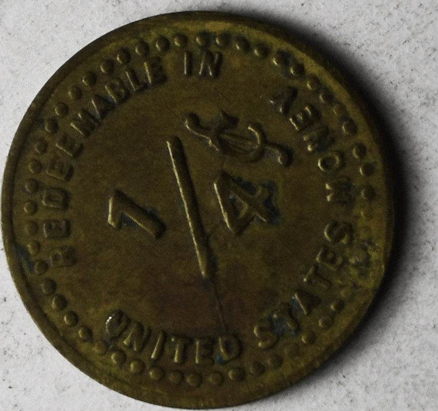 Jacksonville Illinois Chamber of Commerce 1/4c Token 19mm