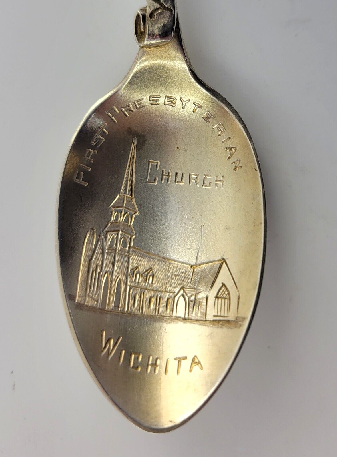 First Presbyterian Church Wichita Ks Sterling 5 5/8" Souvenir Spoon .74oz.
