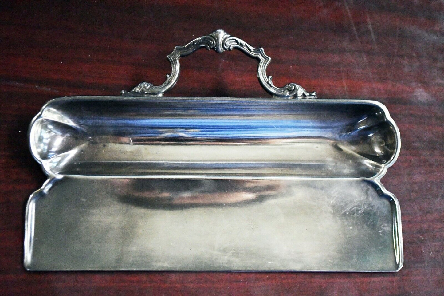 Vintage 6 3/4" Silver Plate Crumb Catcher Table Cloth #8302