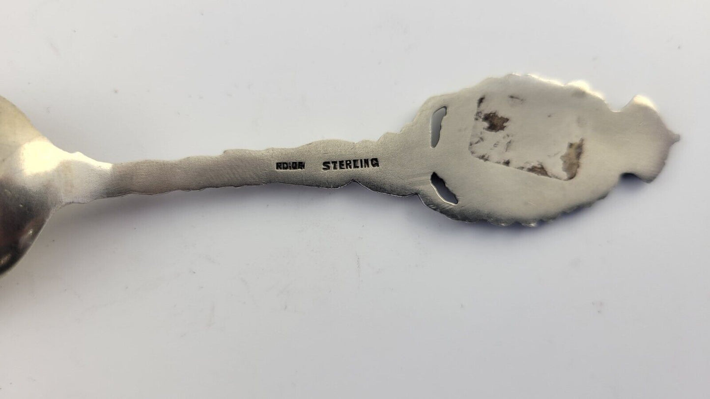 Toronto Canada Enameled Sterling Silver 5 1/4" Souvenir Spoon .86oz.