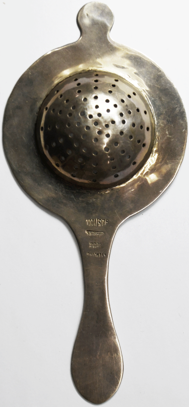 Sterling Silver Mexico Maciel Flower Tea Strainer Infuser 6-3/4"