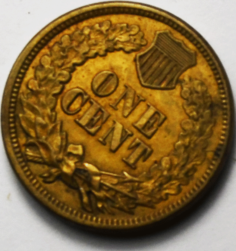 1863 1c Indian Head Penny One Cent US Philadelphia