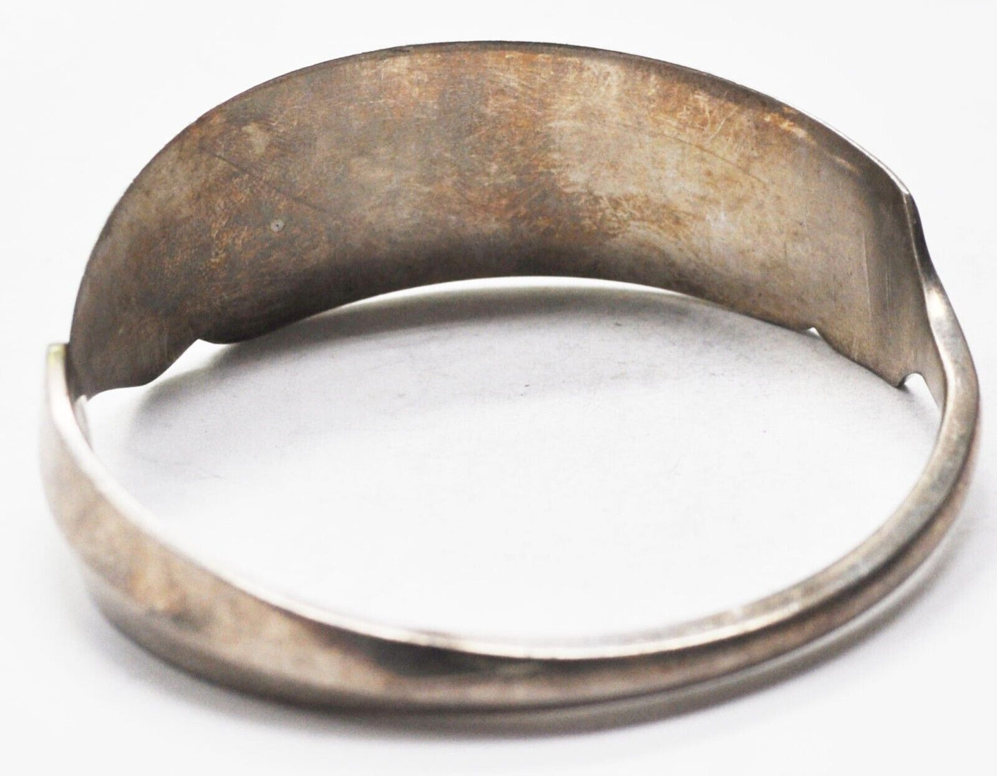 Silver Plated Master Butter Knife Round Bangle Bracelet H.J. Cooper & Co 26mm