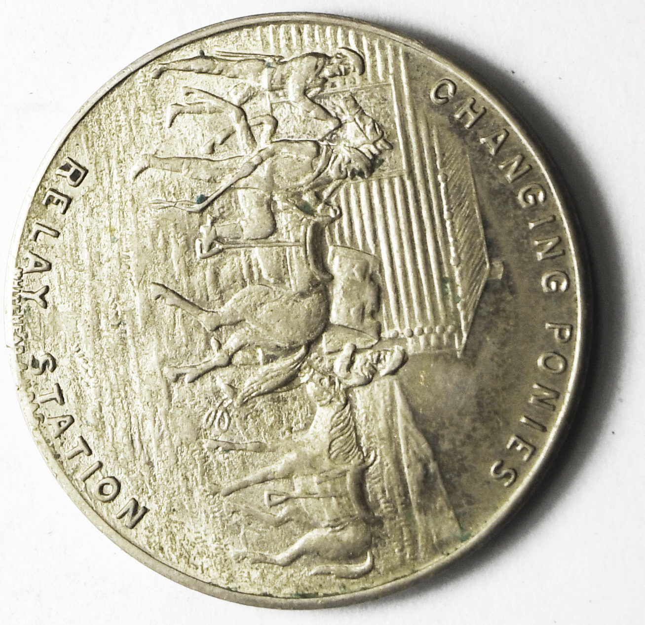 1935 Whitehead Hoag Pony Express Diamond Jubilee Relay Station Medal 32mm