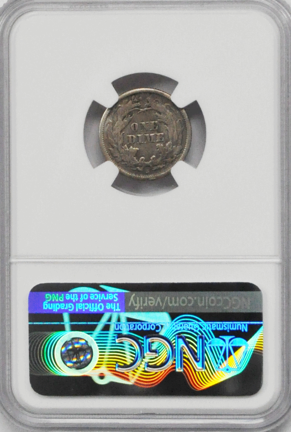 1864 S 10c Seated Liberty Silver Dime Ten Cents NGC XF45 San Francisco