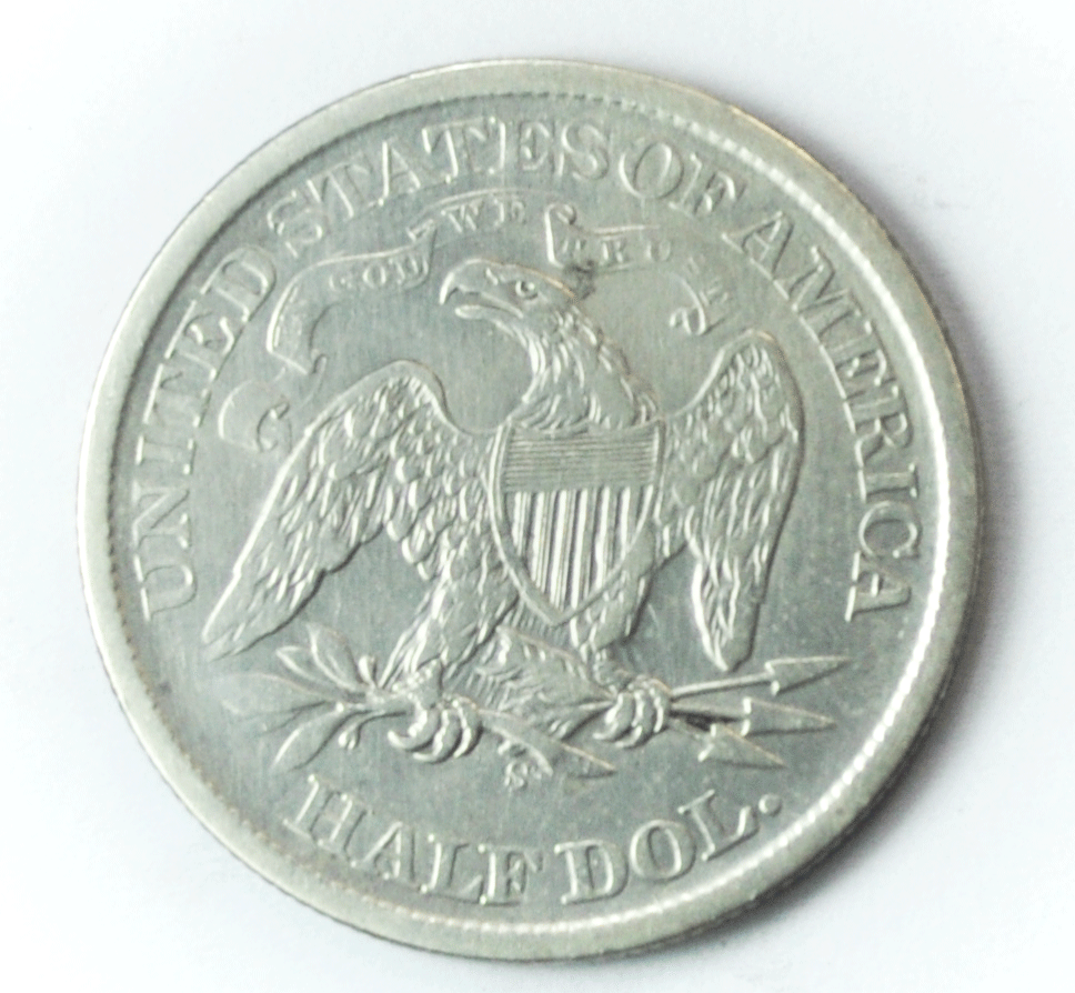1866 S 50c Seated Liberty Silver Half Dollar Fifty Cents San Francisco