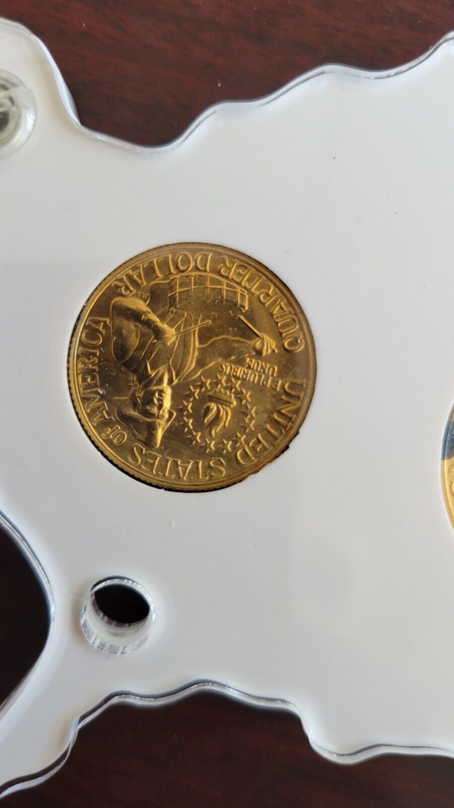 Bicentennial Gold Toned Coinage Liberty Set 1776-1976 Commemorative Acrylic Map