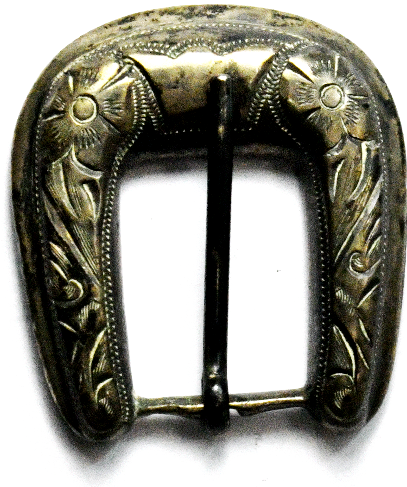 Sterling Silver Plamex Heavy Belt Buckle 1-3/4" x 1-1/2" 17mm Belt