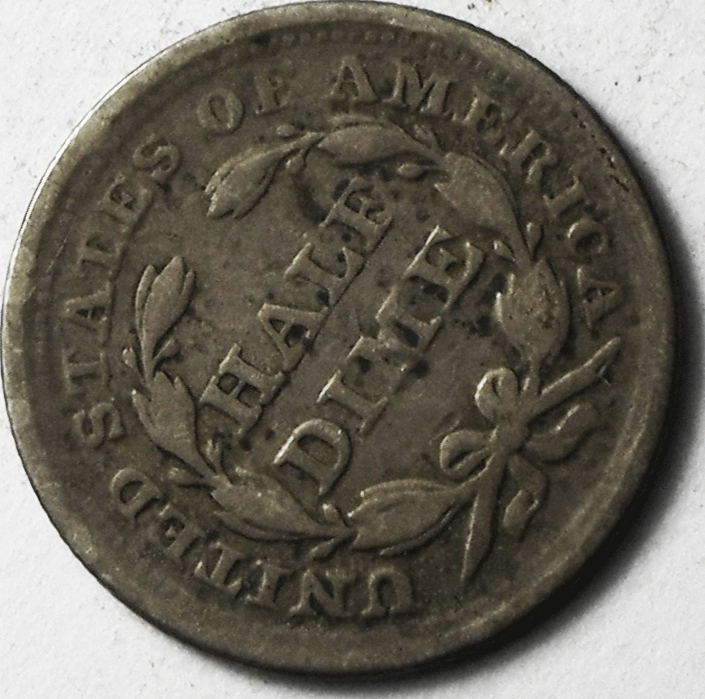 1854 H10c Seated Liberty Silver Half Dime United States Philadelphia