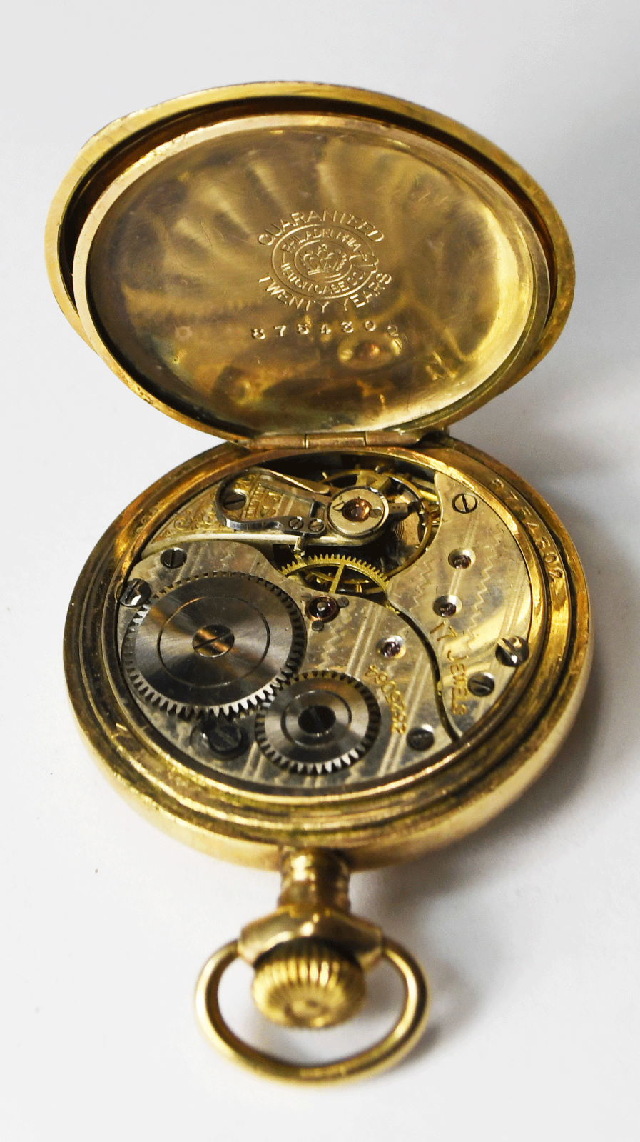 1903 Omega Size 0 Pocket Watch 20yr Gold Filled Hunters Case