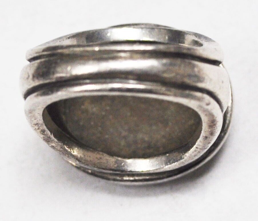 Sterling Silver Kieselstein Cord Horse Equestrian Ring 20mm Size 7-1/2