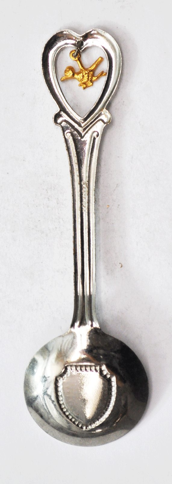 Silver Plated Fort Grand Canyon National Park Souvenir Spoon Bird Charm 4-3/8"