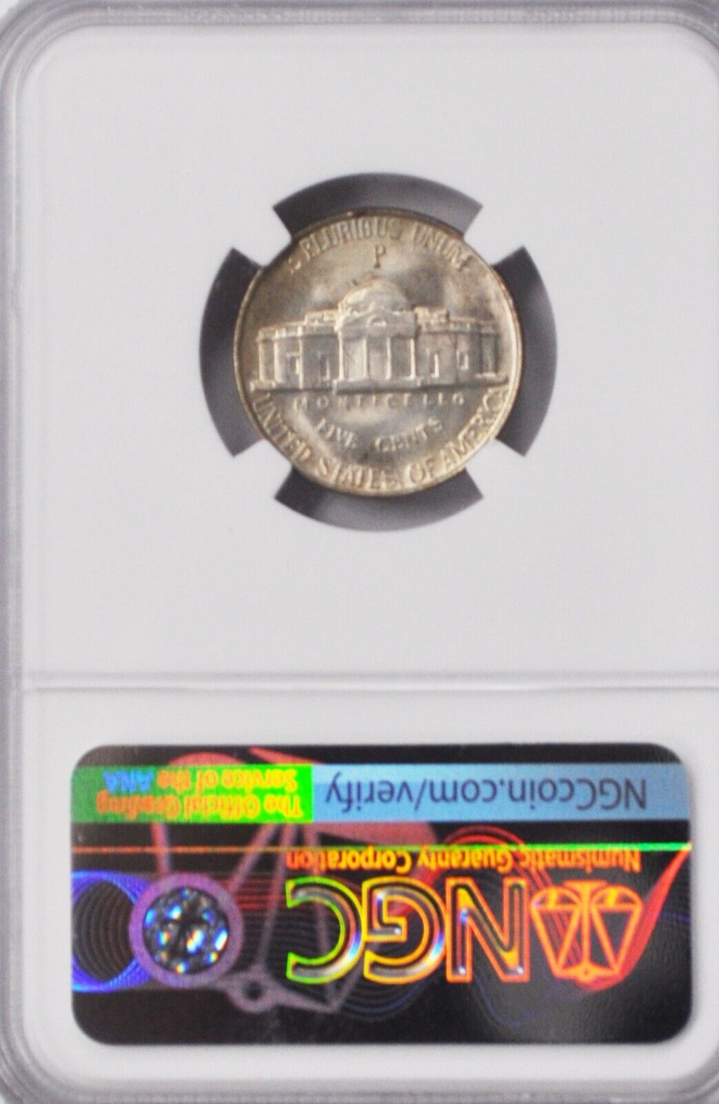 1942 P/P 5c Jefferson Silver War Time Nickel Five Cents NGC MS66 5FS FS VP-005