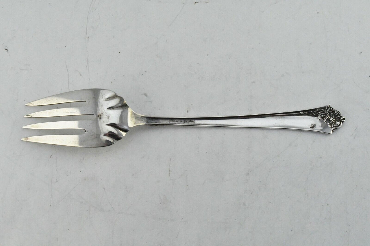Damask Rose by Heirloom Sterling Silver 8 1/4" Cold Meat Serving Fork 1.7 oz.