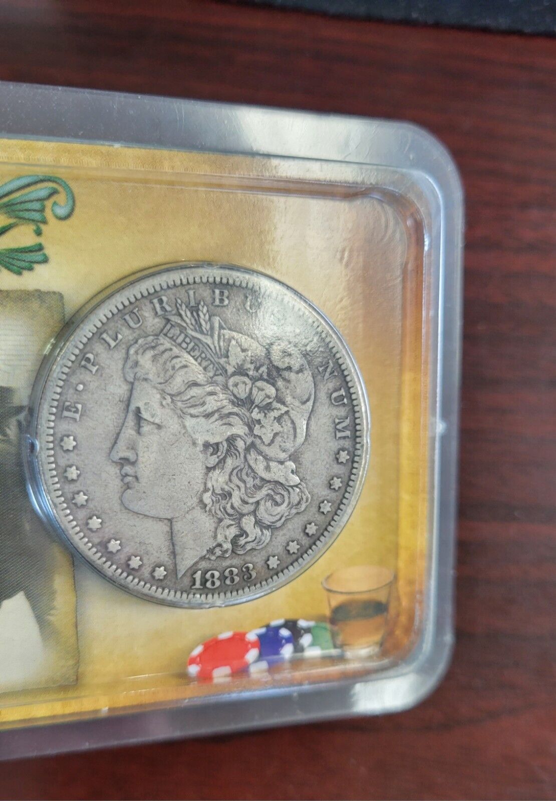 1883 P Morgan Silver Dollar in Littleton holder Doc Holiday O.K. Corral