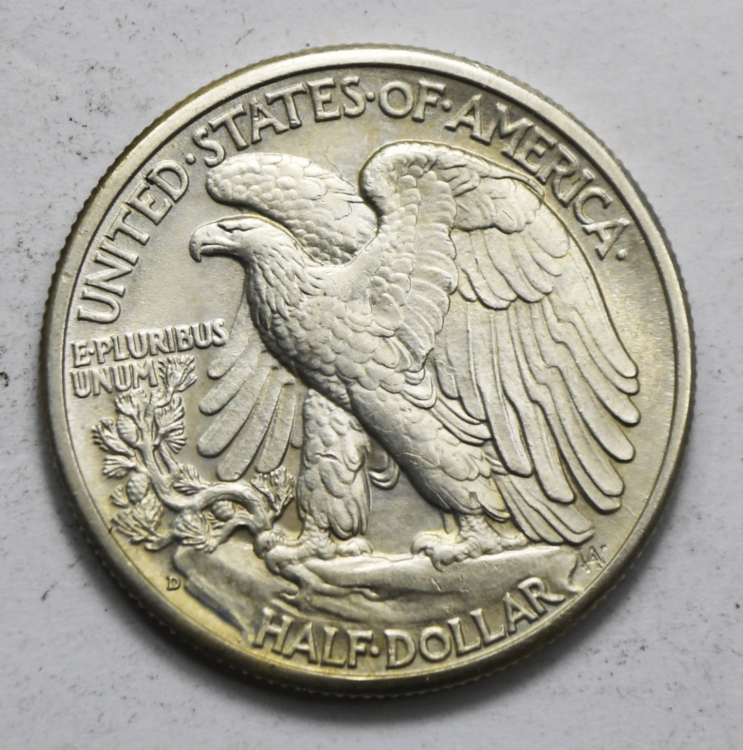 1943 D 50c Walking Silver Half Dollar Fifty Cents Denver