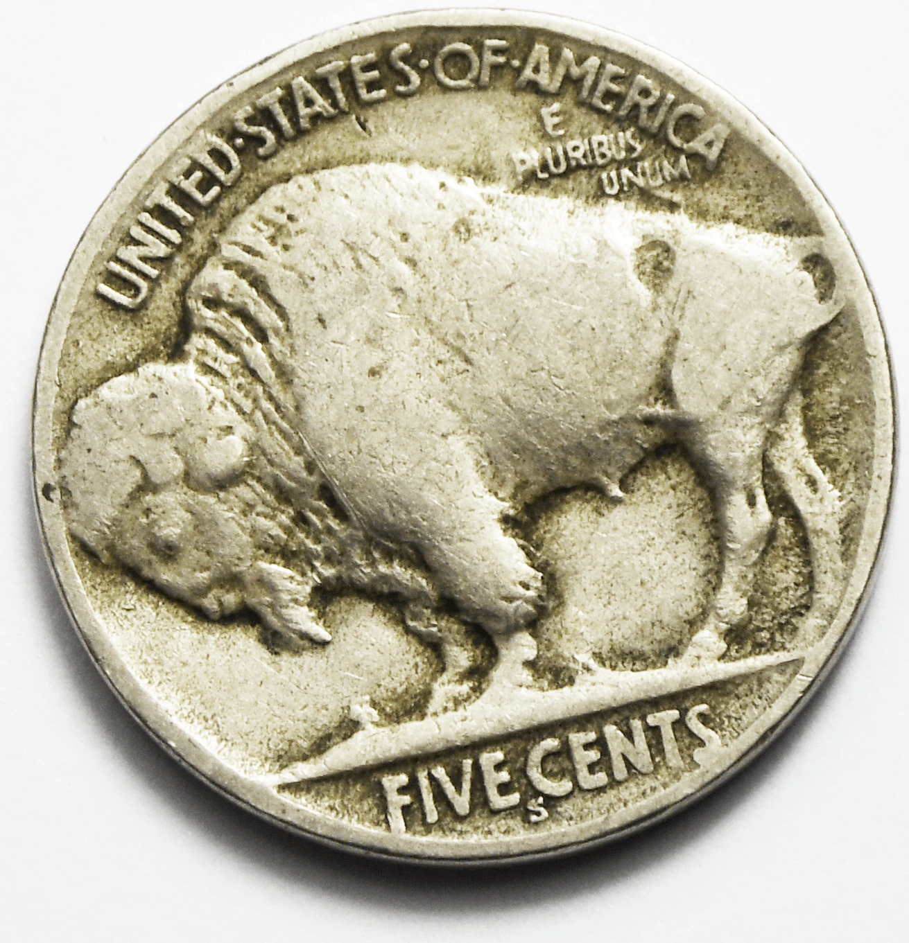 1925 S 5c Buffalo Nickel Five Cents San Francisco