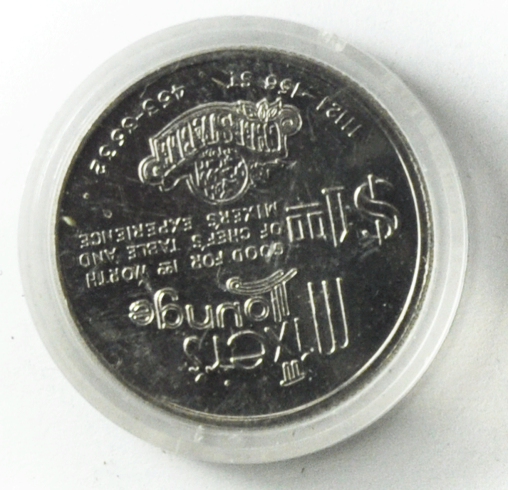 Mixer's Lounge $1 Canada Dollar Chef's Table Between Friends 34mm Trade Token