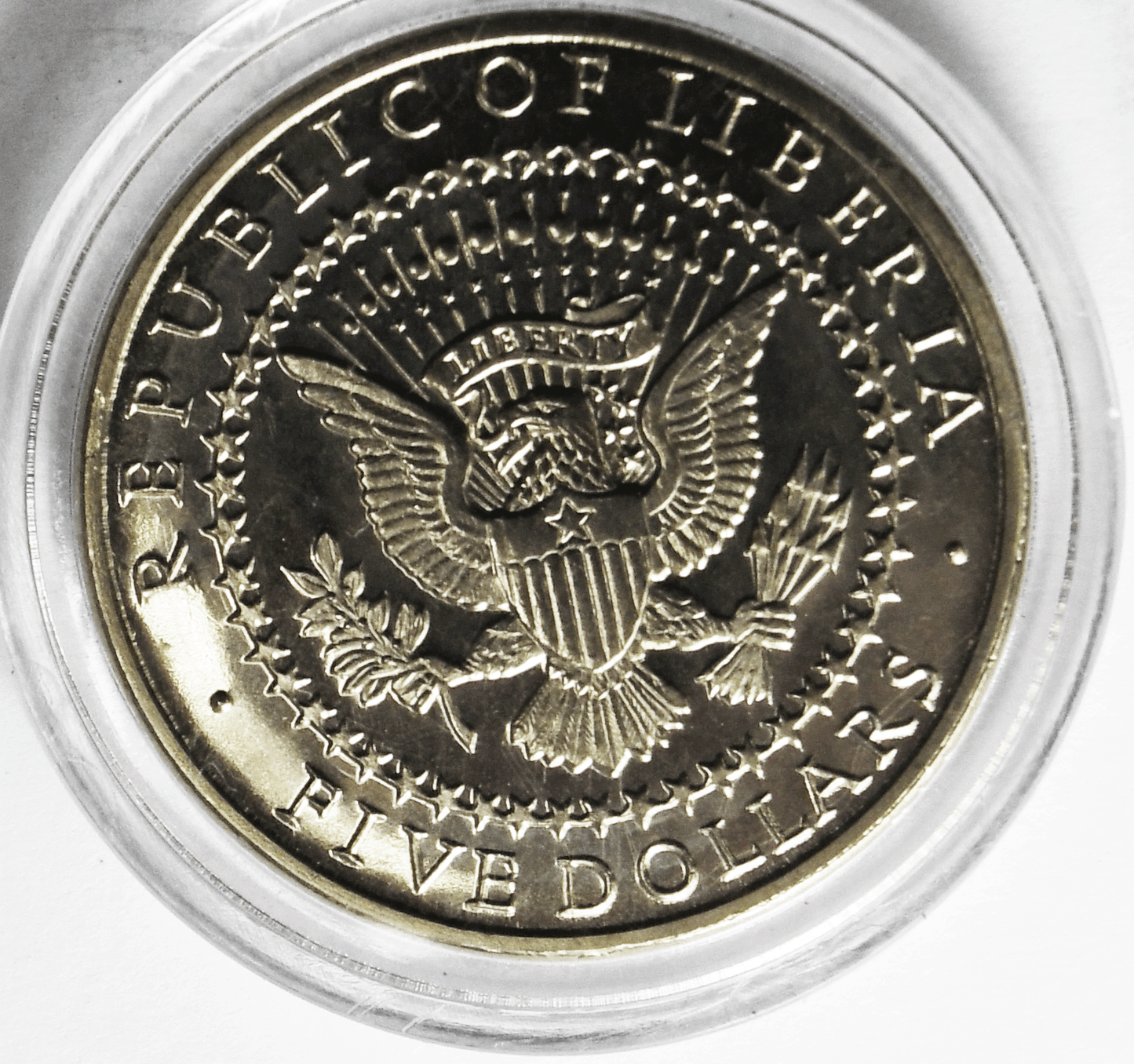 2000 S Liberia 5 Five Dollars Copper Nickel Coin Gem Unc Thomas Jefferson