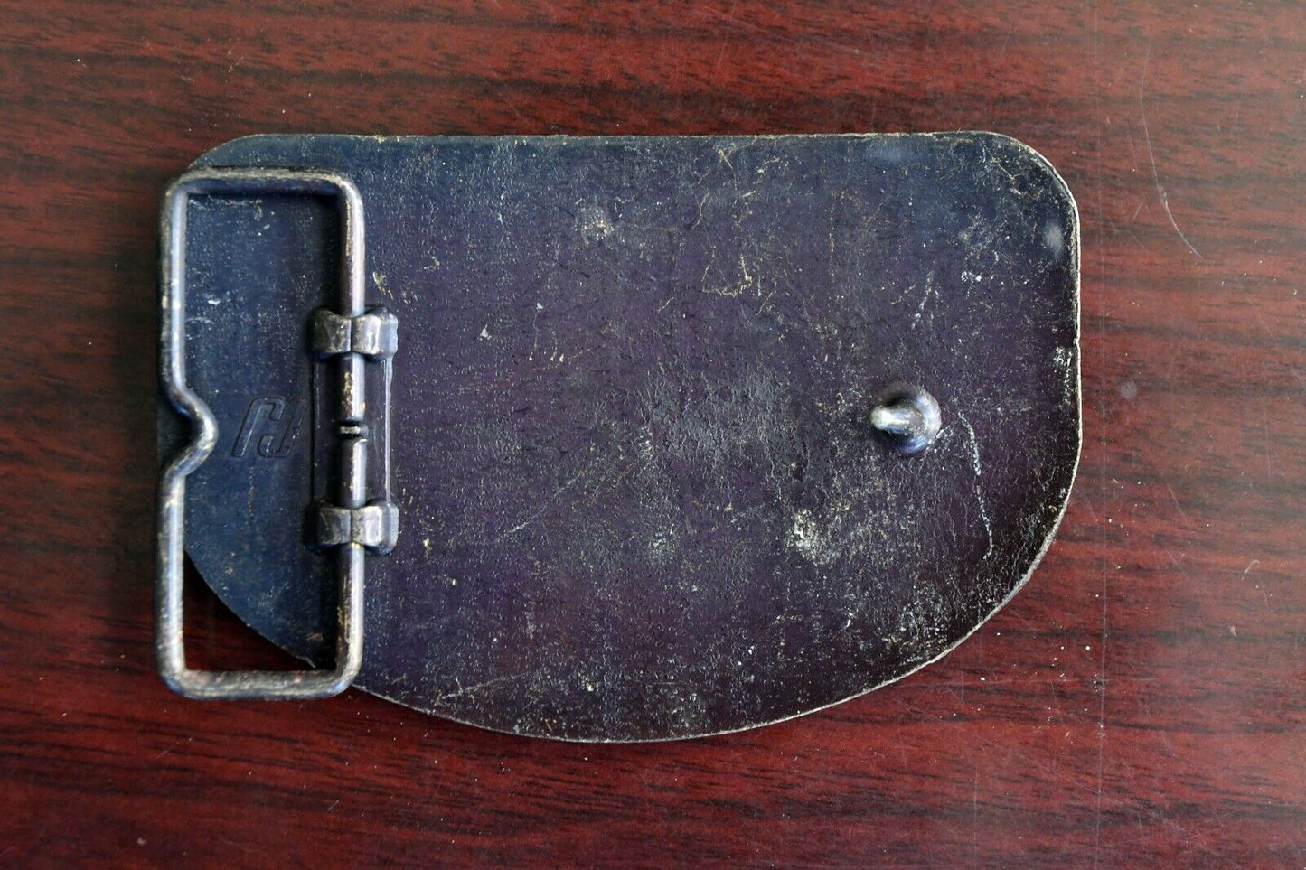 1970's Raleigh Lights Cigarettes Belt Buckle Brass Semi Truck Trailer 18 Wheeler