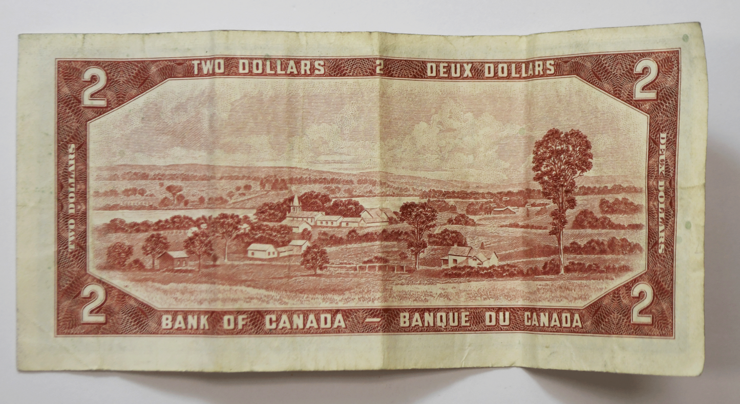 1954 $2 Canada Two Dollars Note W/B T/U 4777977